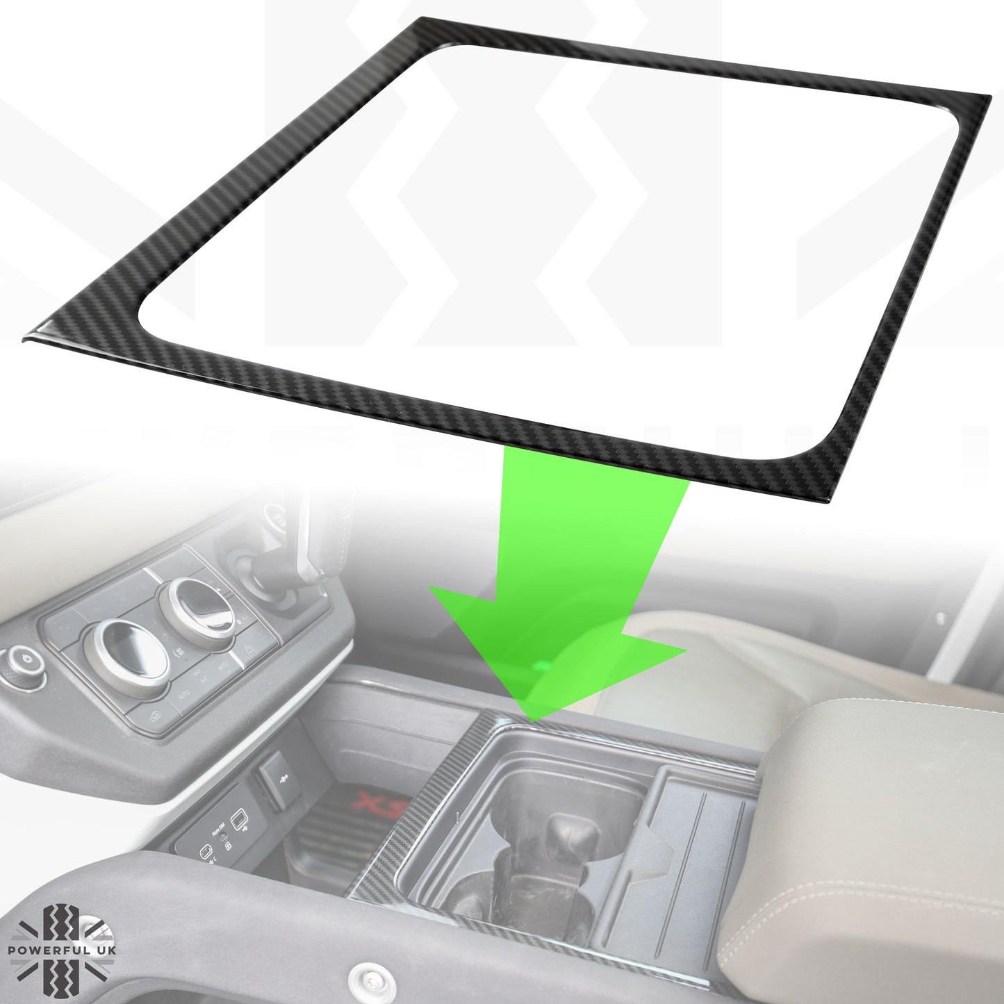 Centre Console Trim - Carbon Fibre - for Land Rover Defender L663