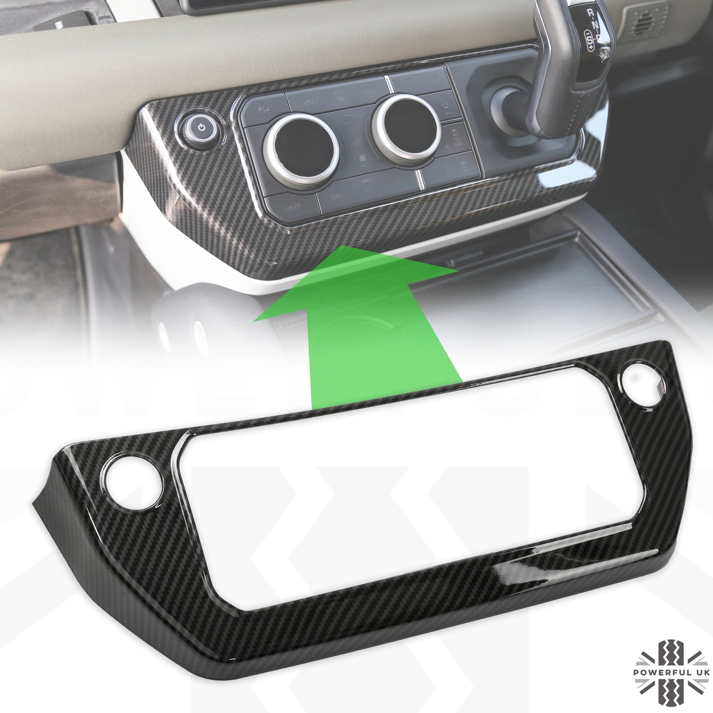 Centre Dash Cover Trim - Carbon Fibre - for Land Rover Defender L663