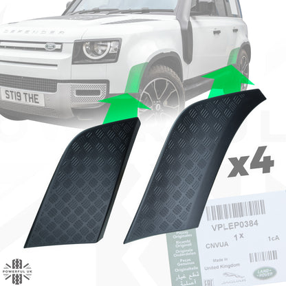 Chequer Plate Wheel Arch Trim Kit (genuine) for Land Rover Defender L663 (110/130)
