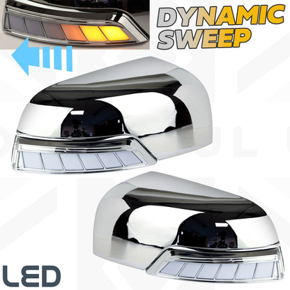 Wing Mirror LED Dynamic Indicator Kit for Ford Ranger T7 (2016-19) - Chrome