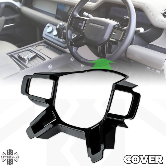 Steering Wheel Spoke Cover - Gloss Black - for Land Rover Defender L663