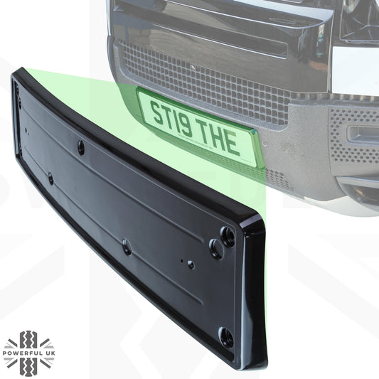 Front Number Plate Plinth for Land Rover Defender L663 - Black