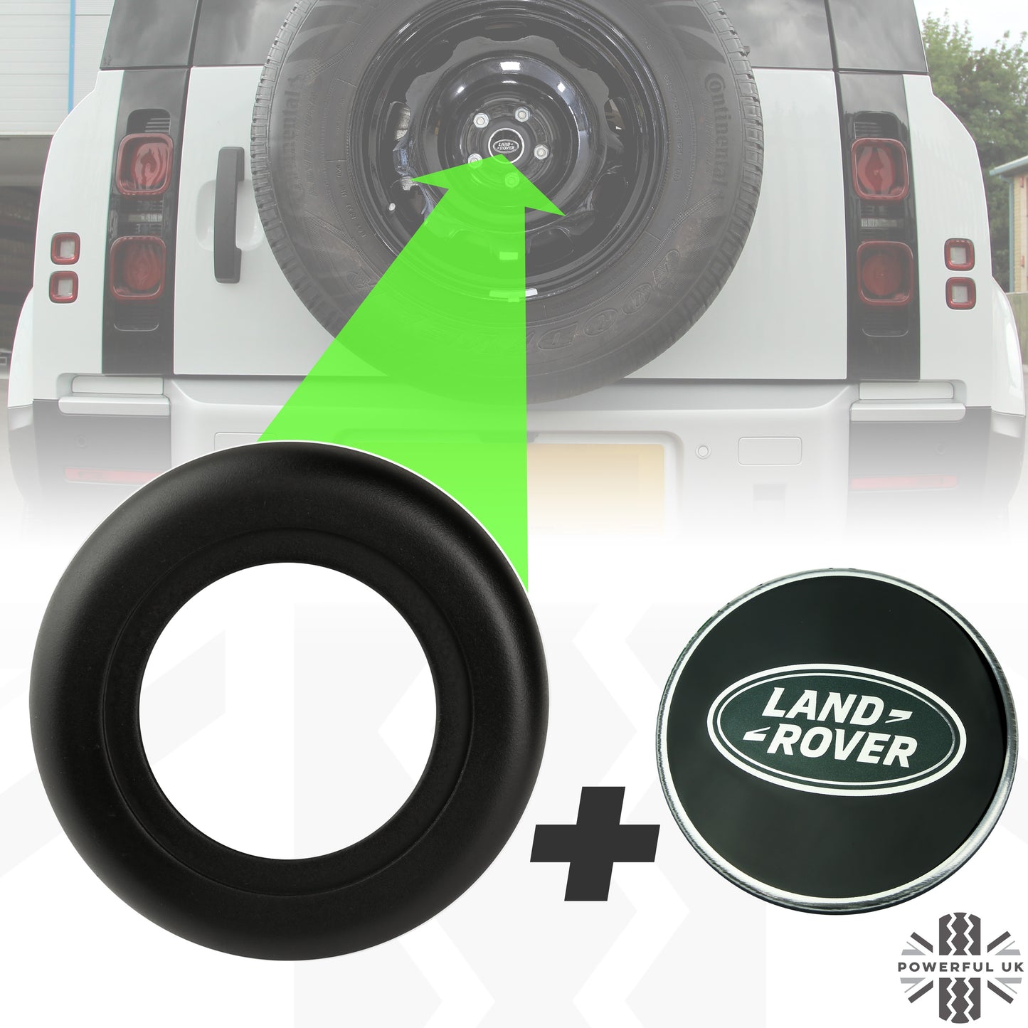 Steel Wheel Centre Cap & Badge x1 - for Land Rover Defender L663