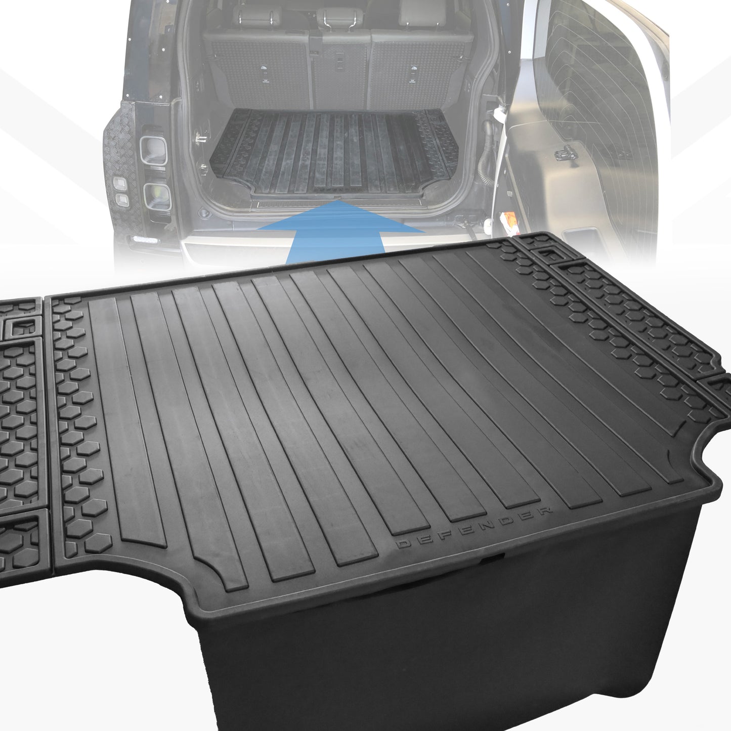Rubber Boot Mat (genuine) for Land Rover Defender L663 (110 models)