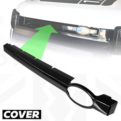 Front Grille Bar Cover for Land Rover Defender L663 - Gloss Black