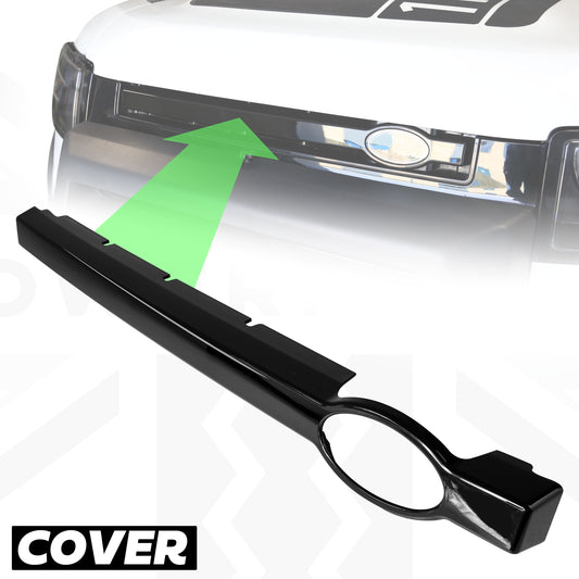 Front Grille Bar Cover for Land Rover Defender L663 - Gloss Black
