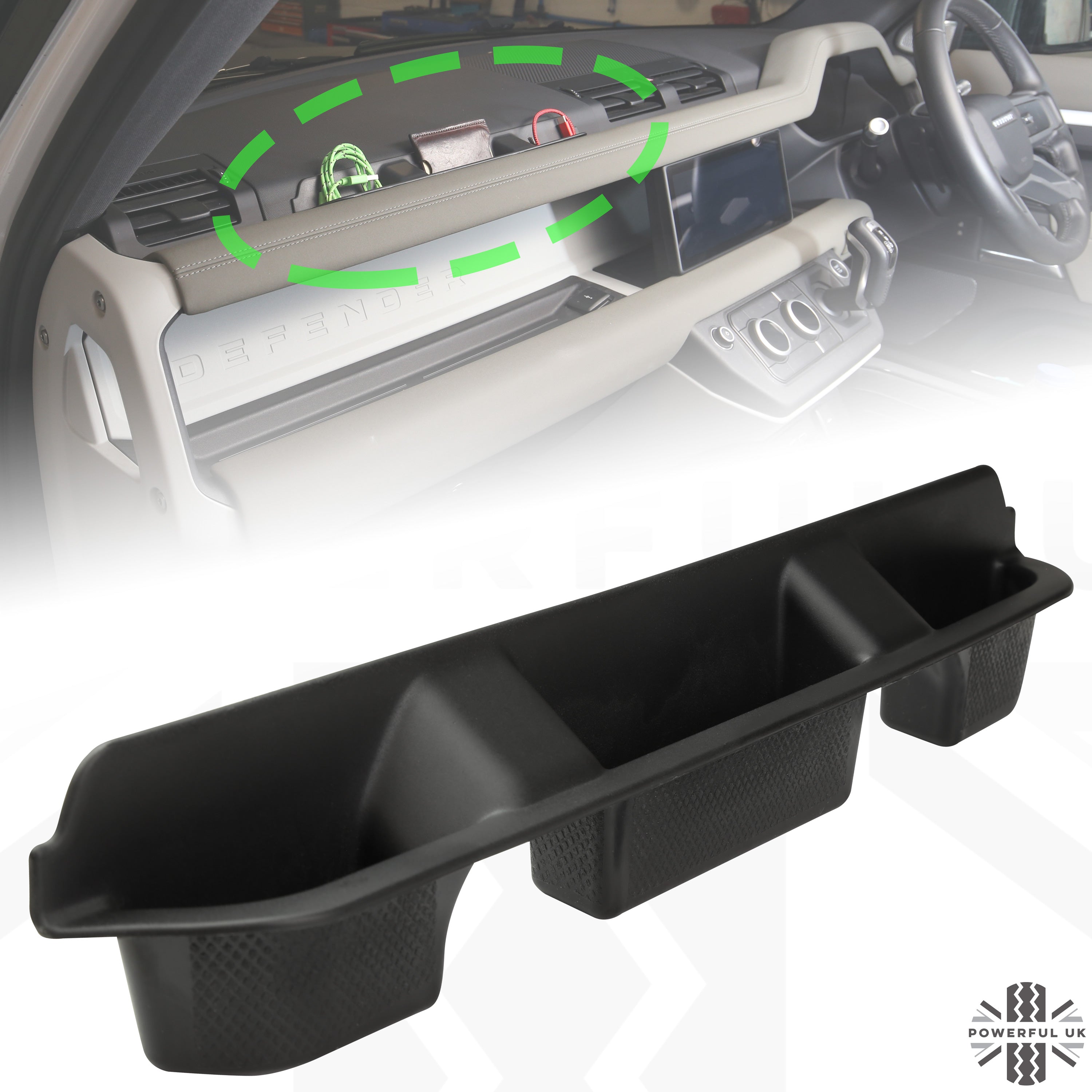 Passenger Dash Storage Box for Land Rover Defender L663 – Powerful UK