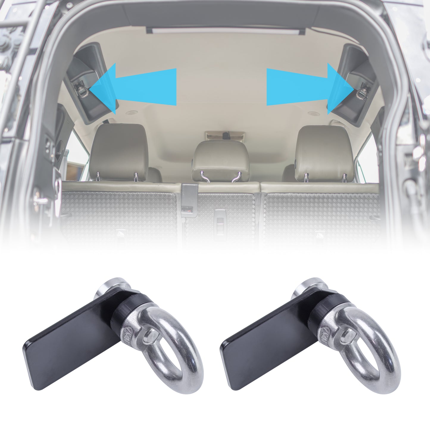 Rear Loadspace Roof Eyelet Kit - Pair - for Land Rover Defender L663