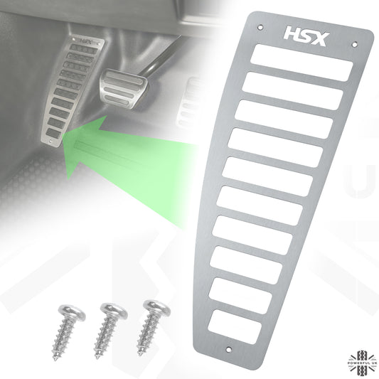 Footrest Plate in Brushed Stainless Steel for Land Rover Defender L663 - RHD