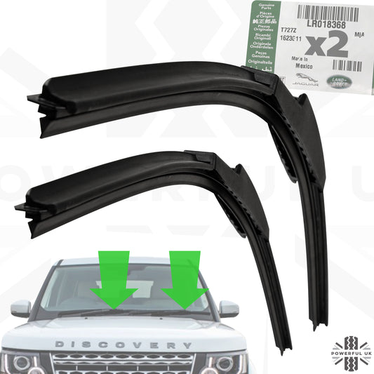 2 Genuine Windcreen Wiper Blades for Land Rover Discovery 3+4 Front