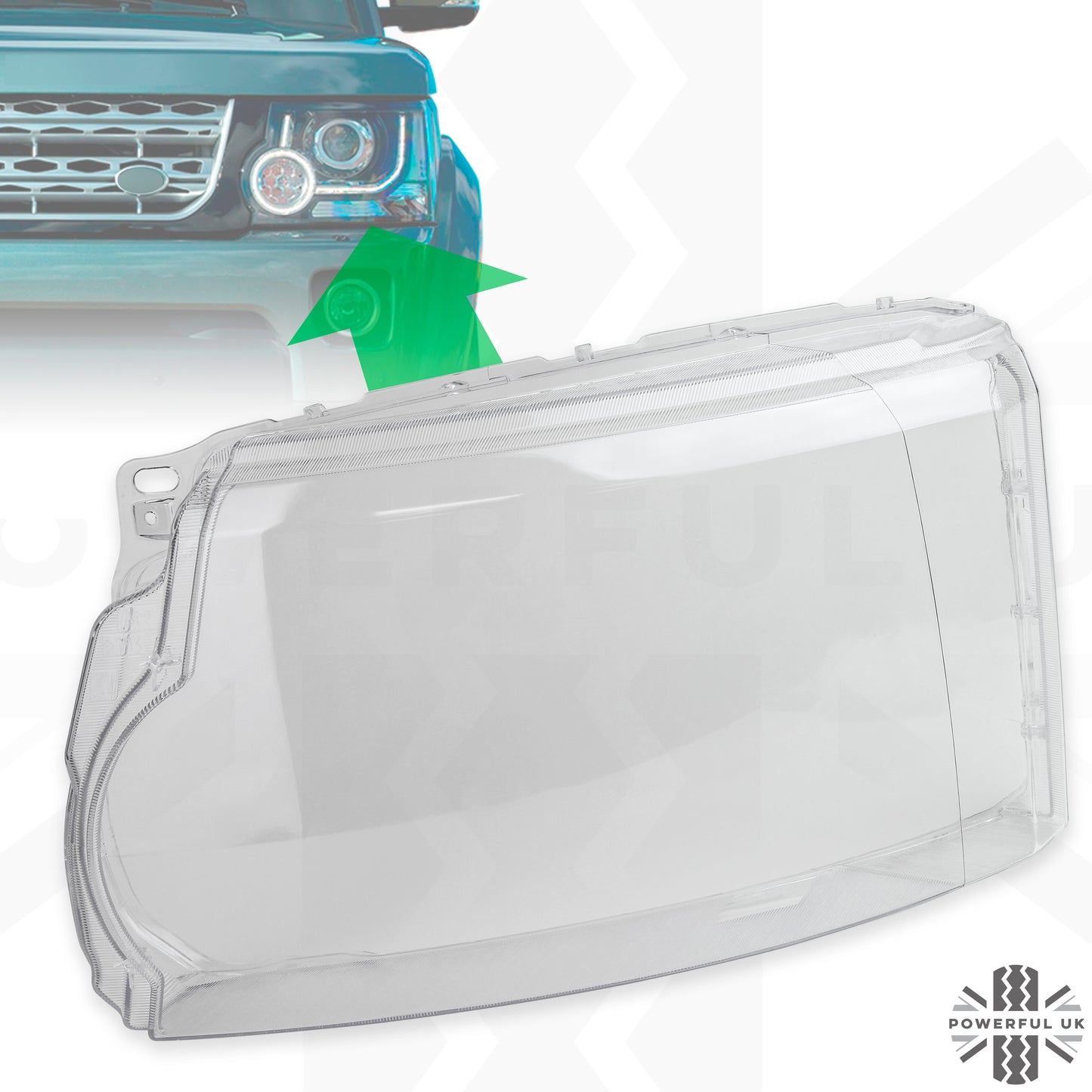 Replacement Headlight Lens - Late Type -  for Land Rover Discovery 4 - LH