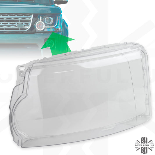 Replacement Headlight Lens - Late Type -  for Land Rover Discovery 4 - LH