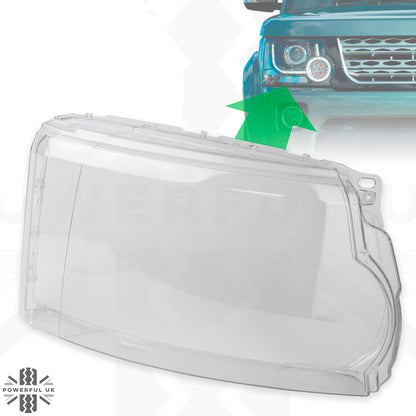 Replacement Headlight Lens - Late Type -  for Land Rover Discovery 4 - RH