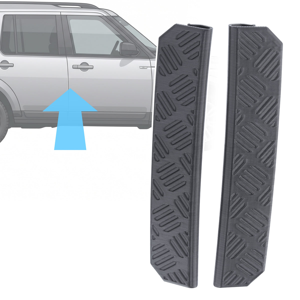 2pc Front Door Edge Protection Strips for Land Rover Discovery 3/4
