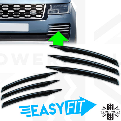 Front Vent Blade Covers - Gloss Black for Range Rover L405 2018