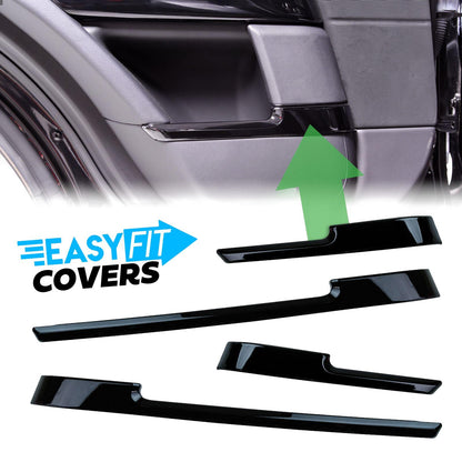 4x Door card bin pocket liner Covers Black for Range Rover L405 interior