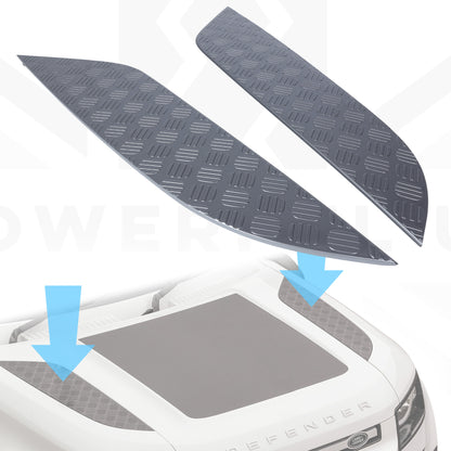 Chequer Bonnet Trims (Genuine Take-Offs) for Land Rover Defender L663 - Eiger Grey