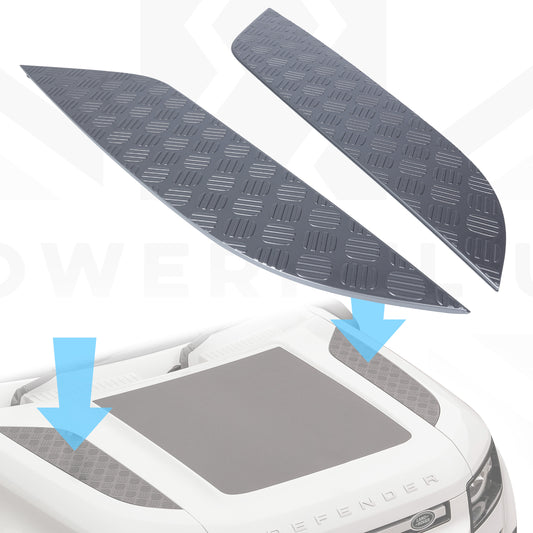 Chequer Bonnet Trims (Genuine Take-Offs) for Land Rover Defender L663 - Eiger Grey