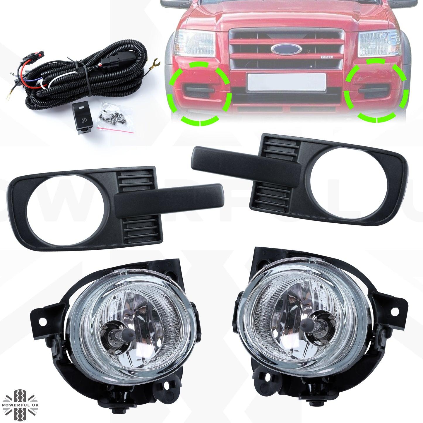 Fog Light Kit for Ford Ranger (Standard Models) 2006-09