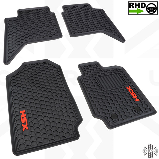 Rubber Floor Mats 4pc - RHD - for Ford Ranger 2012-19