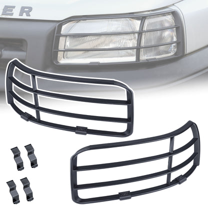 Front Light Guards - Black - for Land Rover Freelander 1 upto 2004