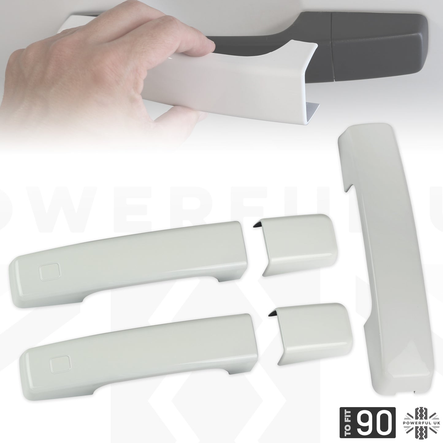 Door & Tailgate Handle Covers - Fuji White - for Land Rover Defender L663 (90 model)