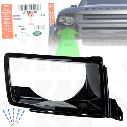 GENUINE Headlight Surround 'WITH Washer' for Land Rover Defender L663 - RIGHT
