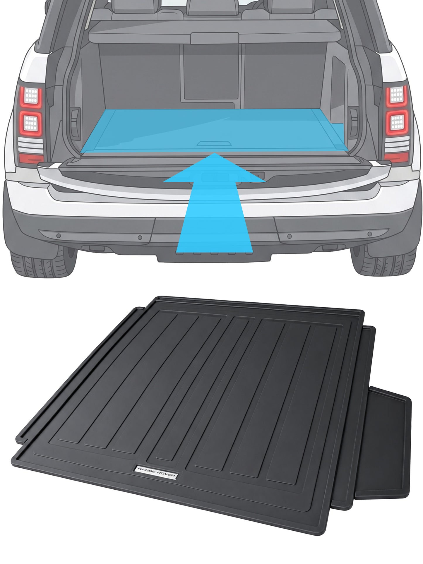Genuine Rubber Boot Liner Mat for Range Rover L405 (Standard)