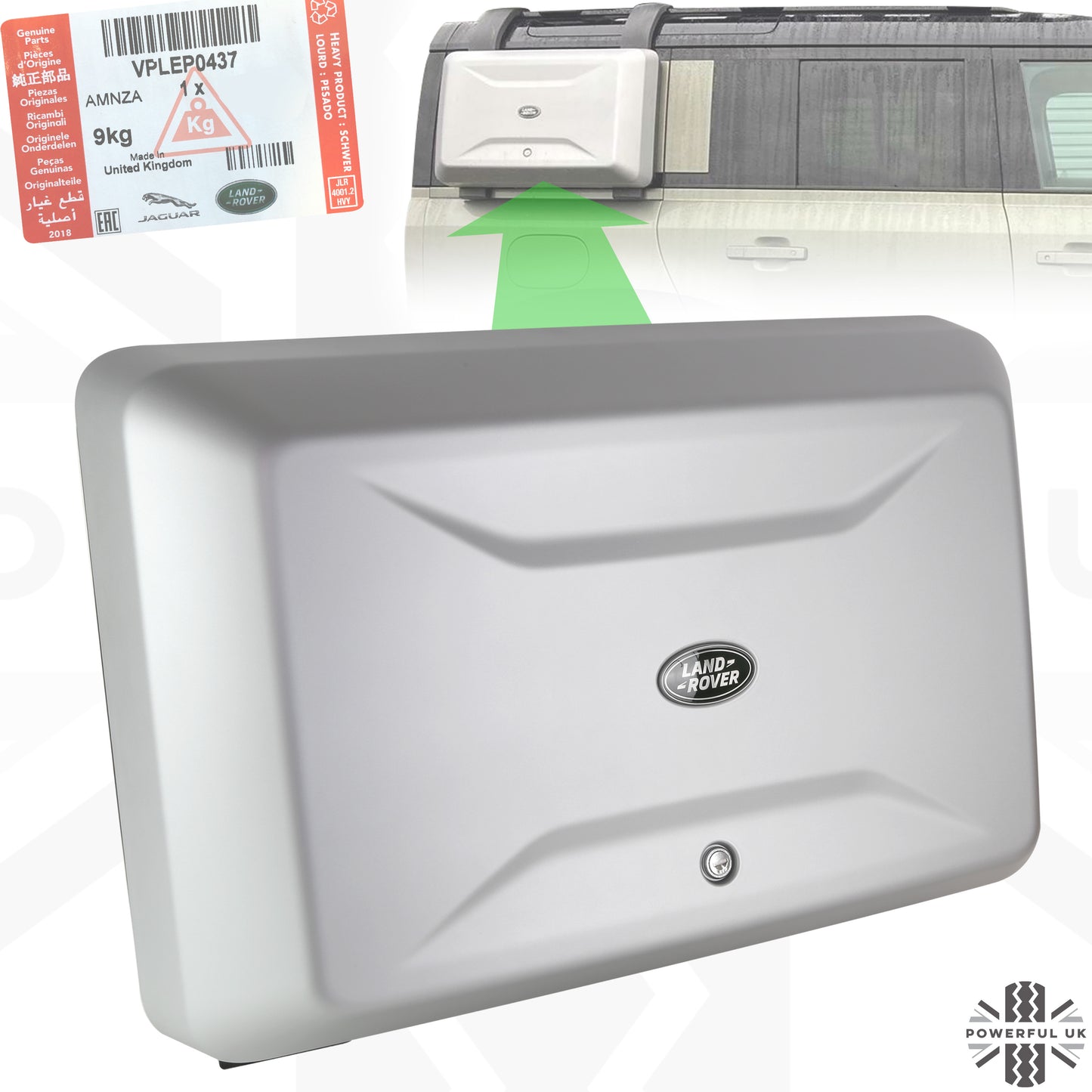 Genuine Side Mounted Box in Silver for Land Rover Defender L663 - 90 & 110