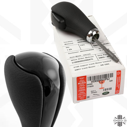 Leather Gear Knob with Gloss Black Insert for Range Rover Sport L320 2005-09