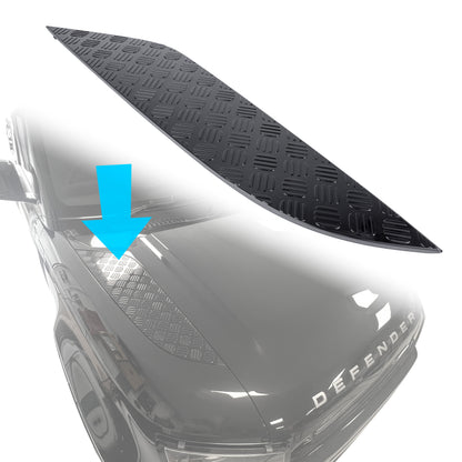 Chequer Bonnet Trim (Genuine) for Land Rover Defender L663 -  Gloss Black - Right