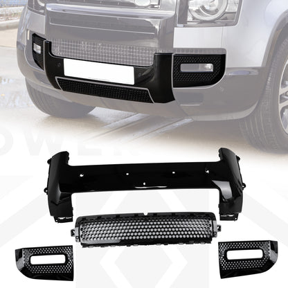 Front Bumper Kit for Land Rover Defender L663 - Gloss Black