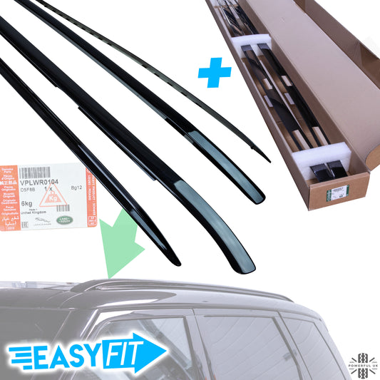 Roof Rails and Cover Strip Kit for Range Rover Sport L494 - Black - Genuine