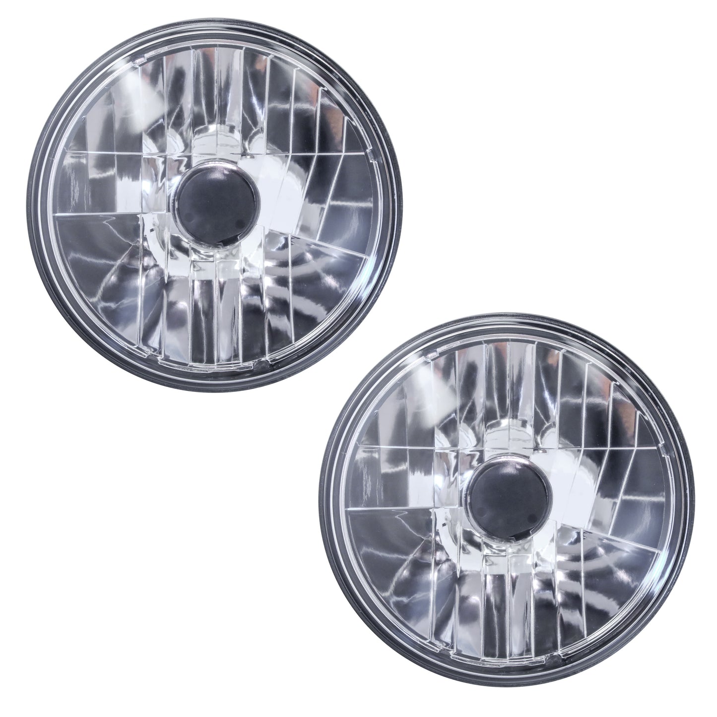 2x 7" Headlights (Glass Crystal Lens) - RHD