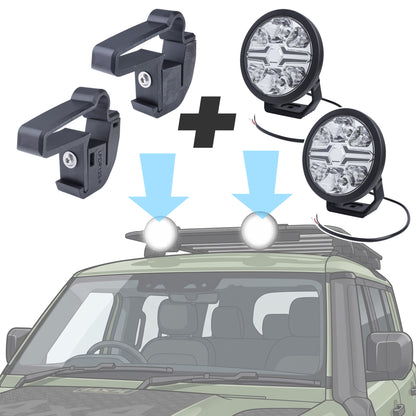 Hella Spotlight & Mount Kit for Expedition Roof Rack for Land Rover Defender L663