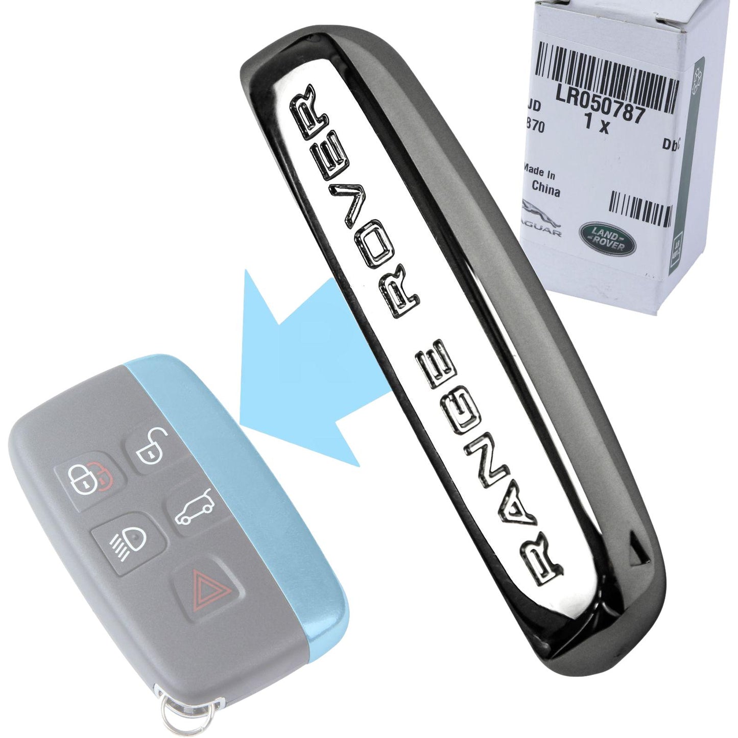 Keyfob Metal Side Piece for Range Rover Velar - with Logo - Genuine