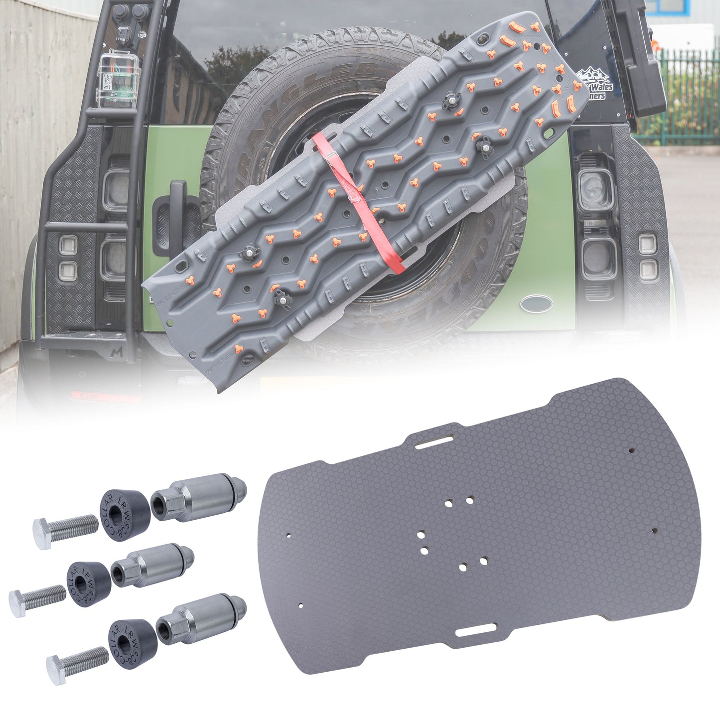 Recovery Board Spare Wheel Mount Kit for Land Rover Defender L663 - for ARB Tred Pro