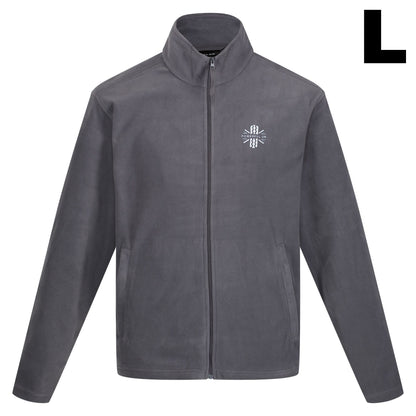 Embroidered Fleece Powerful UK Ltd "Merch" - Seal Grey - LARGE