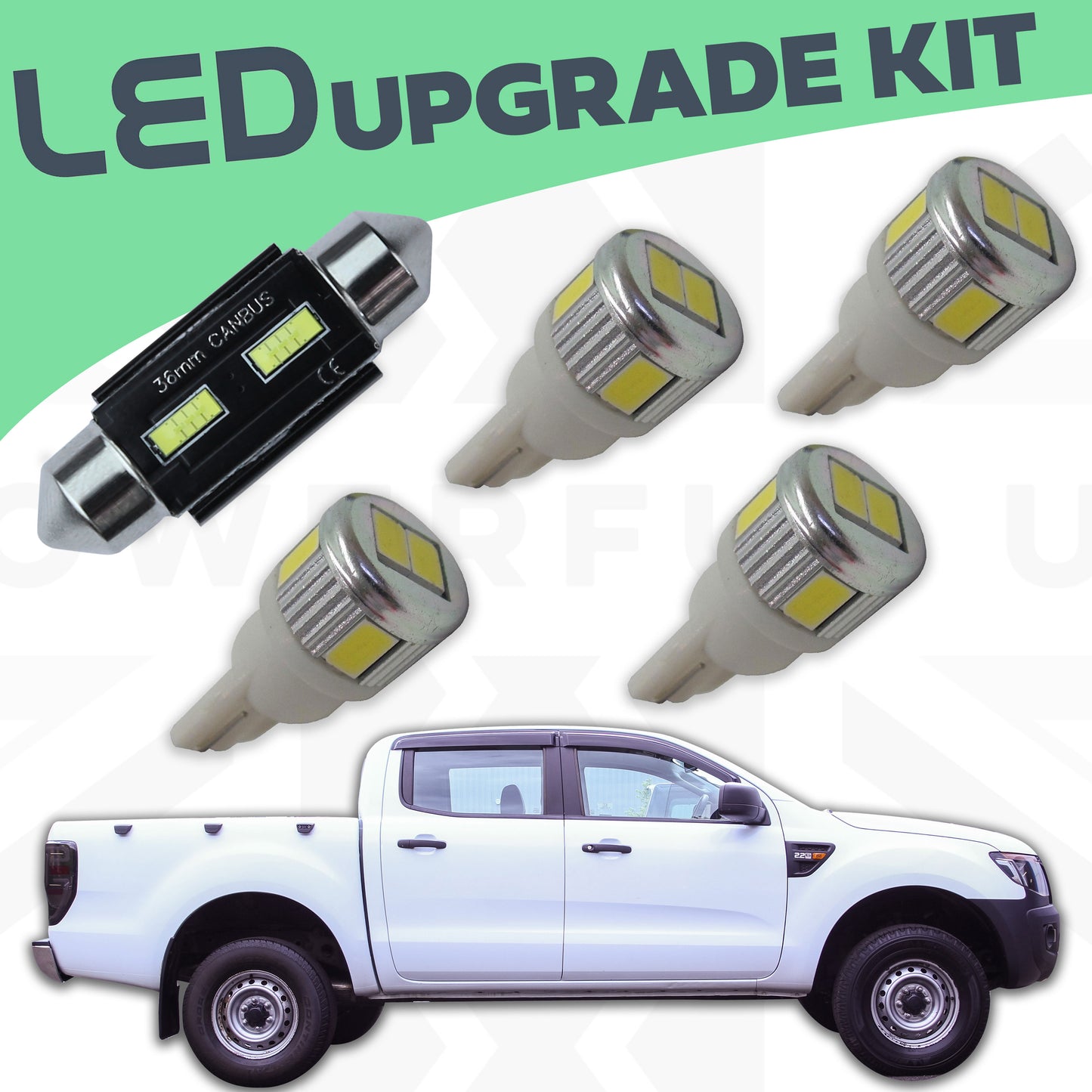 LED Interior Light Upgrade Kit for Ford Ranger 2012 on