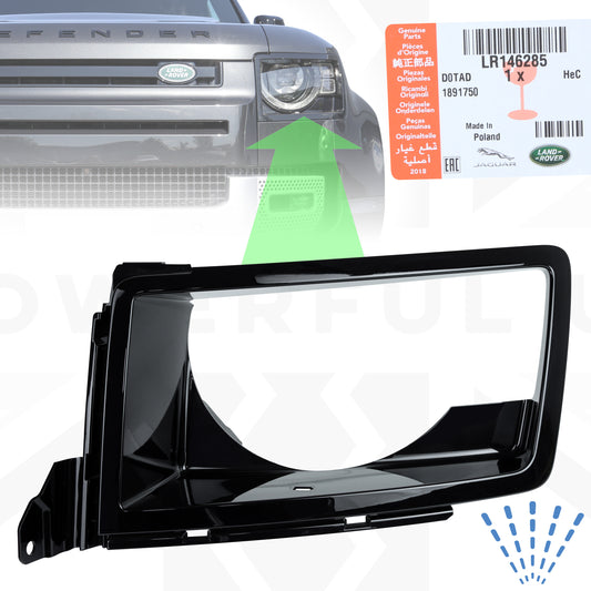 GENUINE Headlight Surround 'WITH Washer' for Land Rover Defender L663 - LEFT