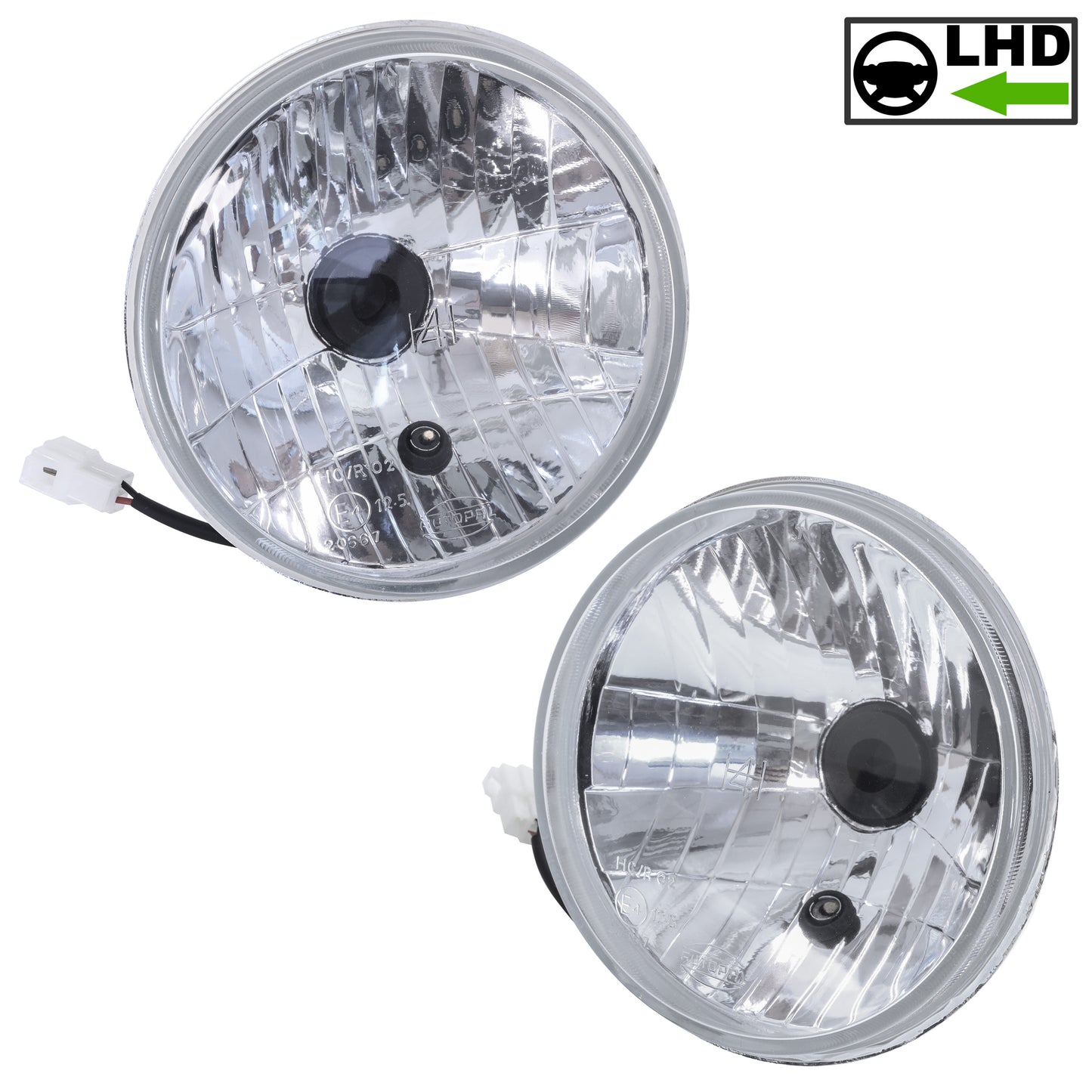 Crystal Halogen Headlight Conversion MGB  (Pair) - LHD