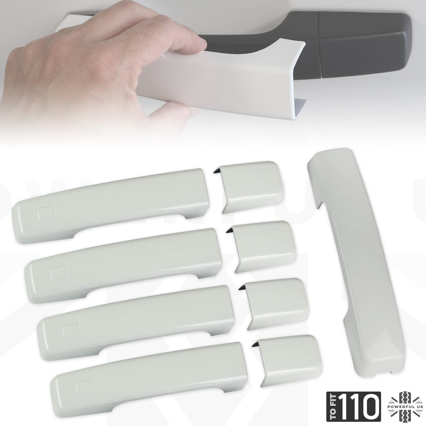 Door & Tailgate Handle Covers - Fuji White - for Land Rover Defender L663 (110/130)