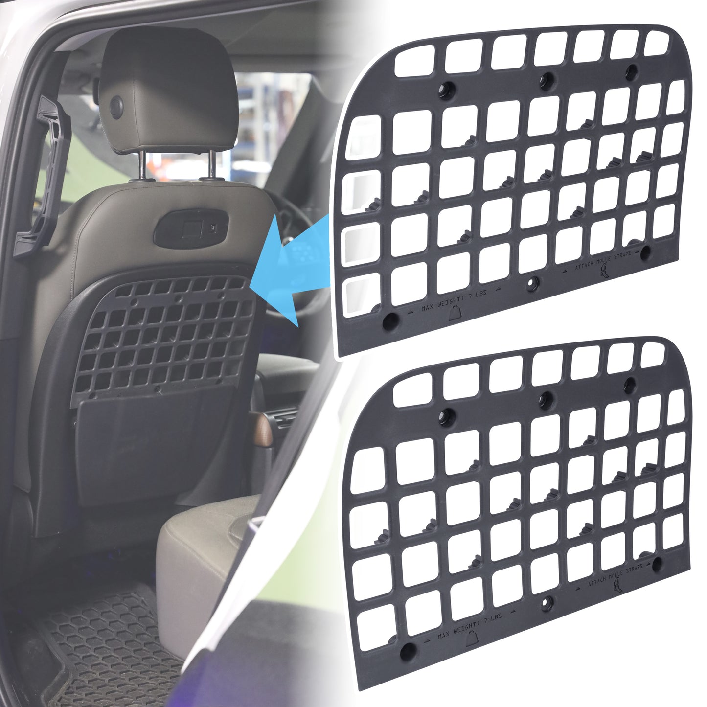 Seat Back Molle Plate Kit for Land Rover Defender L663