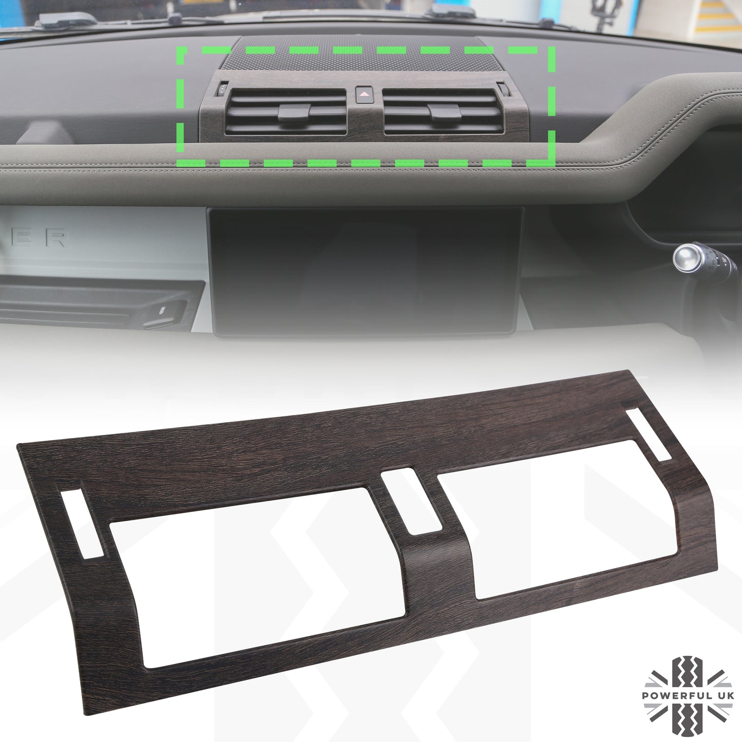 Centre Air Vent Cover Trim - Oak Wood - for Land Rover Defender L663