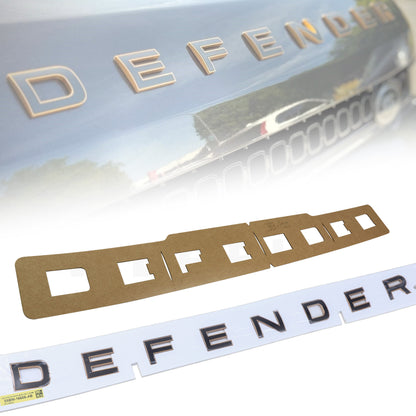 Bonnet Lettering - Moonlight Chrome + Phosphor Bronze - for Land Rover Defender L663 OCTA