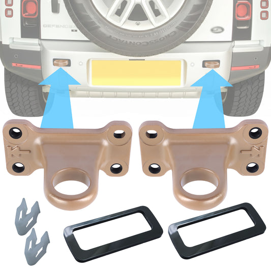 Tow Loop Upgrade Kit - Phosphor Bronze Loops + Black Inserts for Land Rover Defender L663