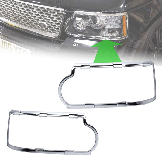 Headlamp Covers for Range Rover L322 2010-13 - Chrome