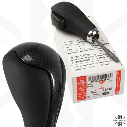 Leather Gear Knob with Carbon Effect Insert for Range Rover Sport L320 2005-09