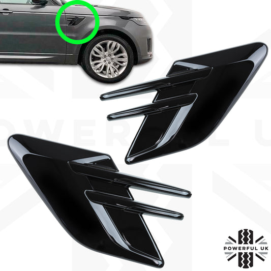 2018 Side Vents (Pair) - Gloss Black for Range Rover Sport L494 2018