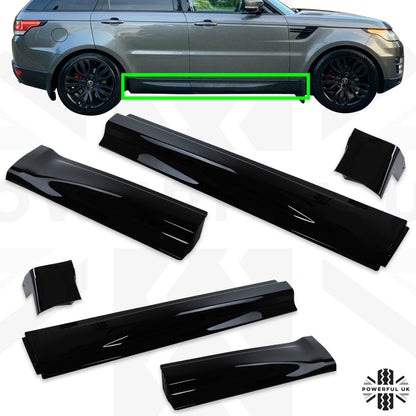 Lower Door Mouldings for Range Rover Sport L494 - Gloss Black